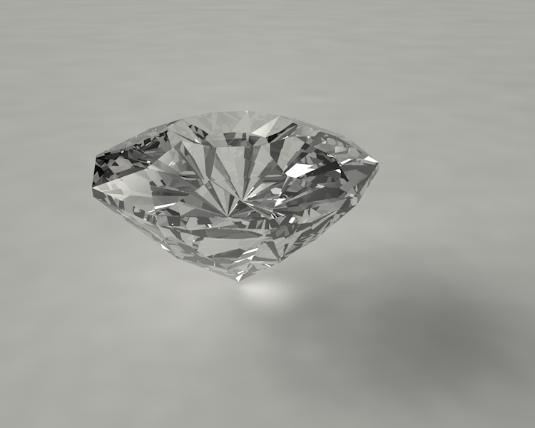 مدل کلاسیک برش دور درخشان الماس جواهر 3d